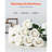120 Pcs White Roses Artificial Flowers Realistic Bouquet for Xmas Home Decor