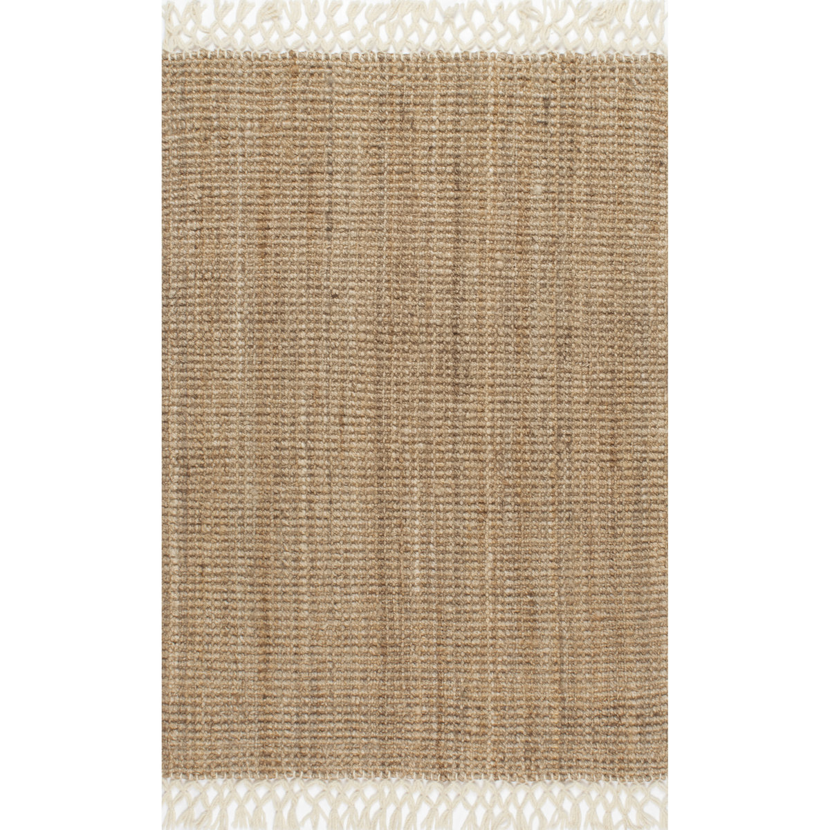 Bay Isle Home™ Werts Handmade Tufted Farmhouse Jute Tasseled Brown Rug ...