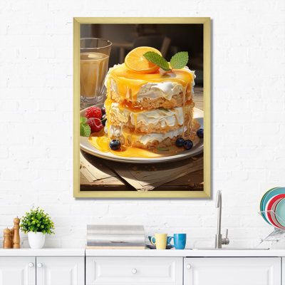Ramanna Yellow Cheesecake Luxury, reproduction d'art sur toile