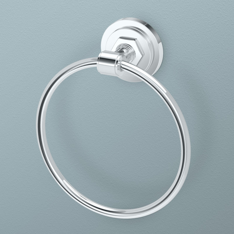 Lizzie Towel Ring, Chrome