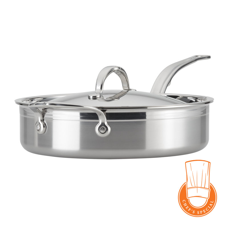 Hestan ProBond Non-Stick Stainless Steel Saute Pan, 5 Quarts