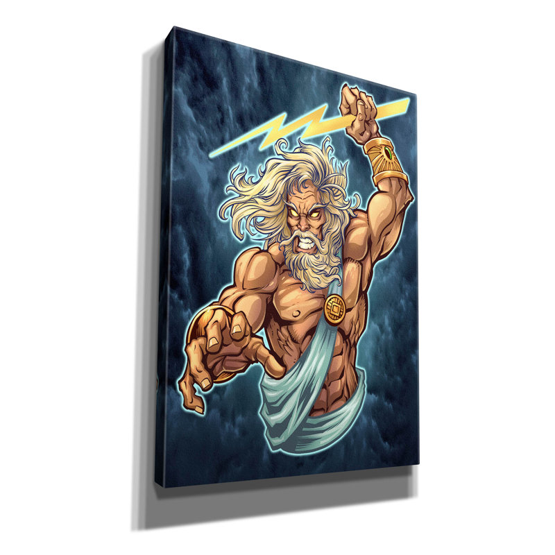 Hakim " Zeus Full Color ", 26" H x 18" W x 0.75" D