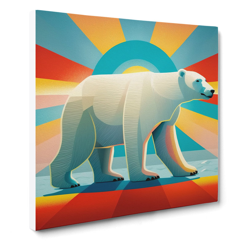 Polar Bear Constructivism - Wrapped Canvas, 50cm H x 50cm W