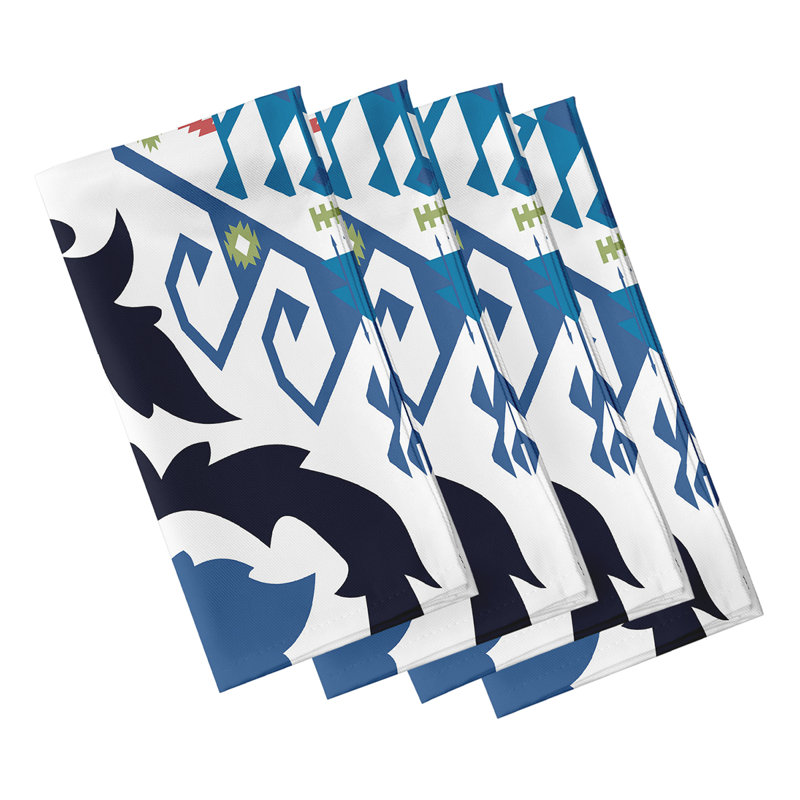 Ensemble de serviettes 4 pièces Alfreda, Bleu marine