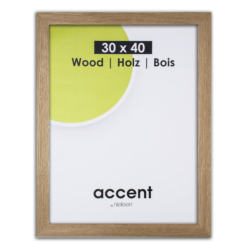 Solid Oak Picture Frame, 63.5 cm H x 46 cm W x 1.7 cm D