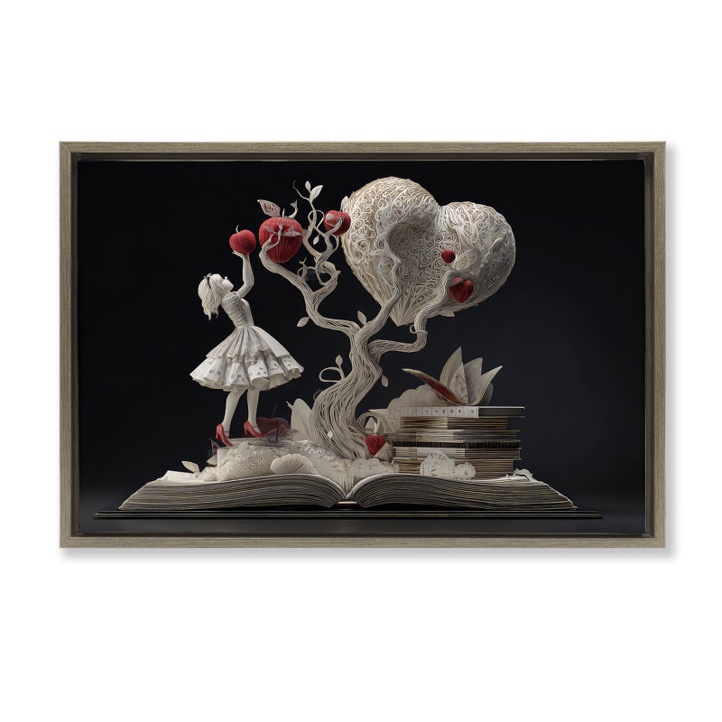 Cadre flottant en papier de style sculpture de conte de fées, design par The Wands Want, H 21 po x l 31 po