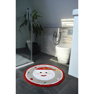 Barberton Circle Christmas Bath Mat