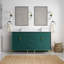 Capot - 4 g 60,00 po X P 22,00 po P 35,00 po Meuble-lavabo autoportant en bois vert H avec double plateau blanc