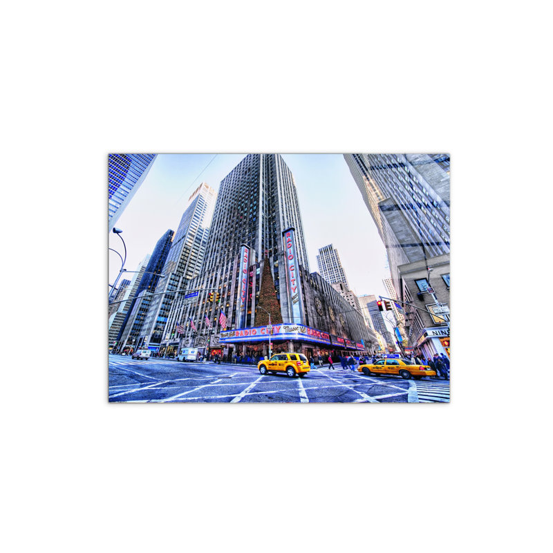 Radio city music hall by Art Studio 58×78 cm CrystalArt Acrylic Material Glass Effect, Frameless Panel, Lightweight Ready to Hang 1 Piece Wall Art