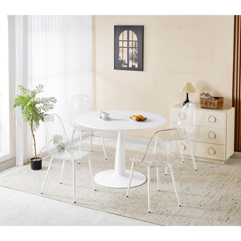 Ensemble de salle à manger 5 pièces à piédestal avec chaises