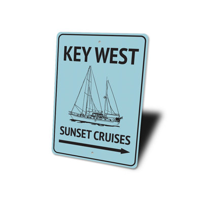 Enseigne en aluminium Key West Sunset