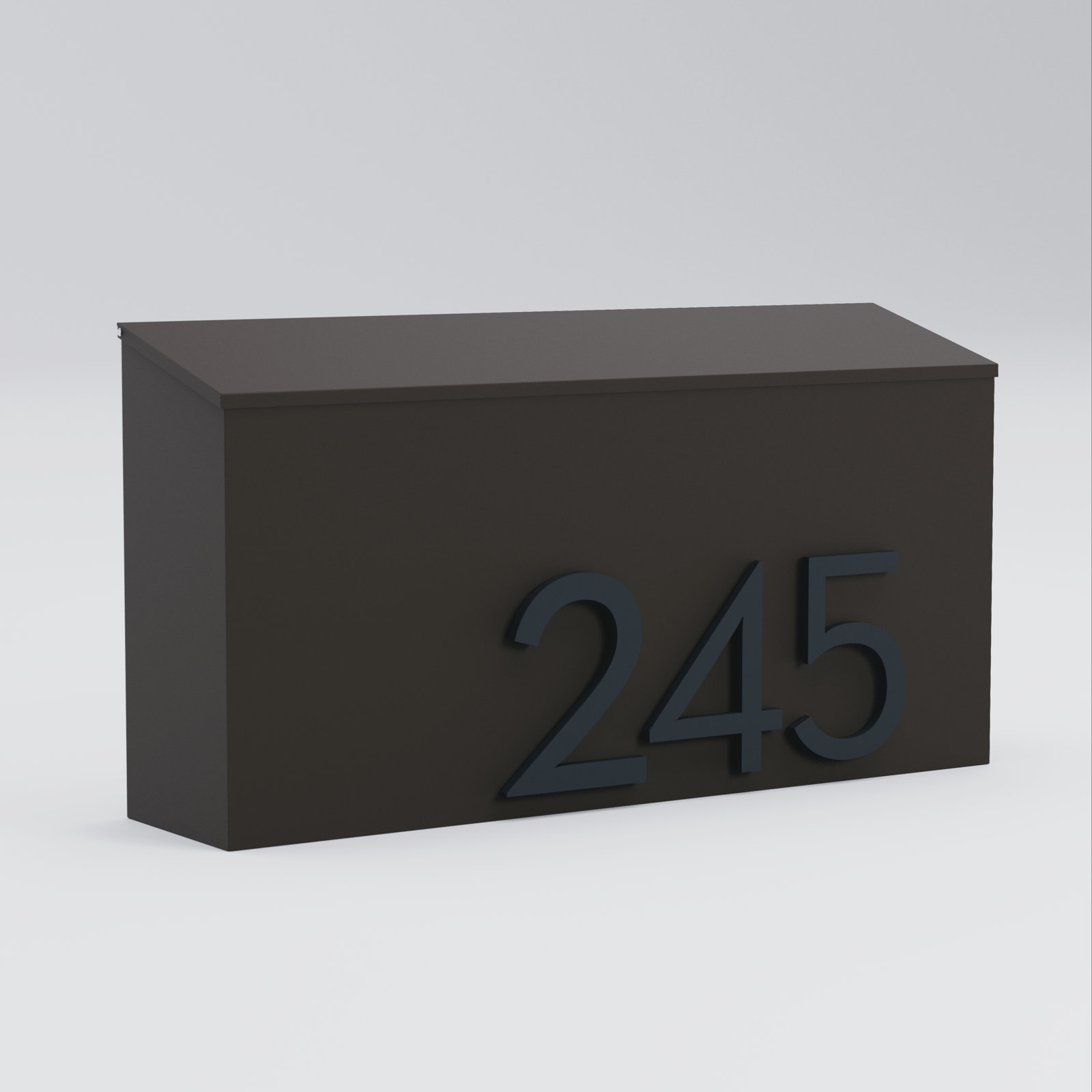 The OG Wall Mounted Steel Mailbox, Brown, Black, Yes