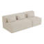 Canapé rembourré avec coussin de dossier pour le salon, beige-2003907470