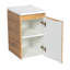 Meuble-lavabo simple Kalagher 27,3 po avec comptoir en céramique et acrylique-419799063
