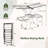 2-tier Clothes Drying Rack With 33 Drying Rails Height Adjustable Gullwings