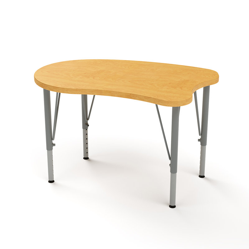 Manufactured Wood 23'' h x 31.5'' w Adjustable Collaborative Desk, Érable