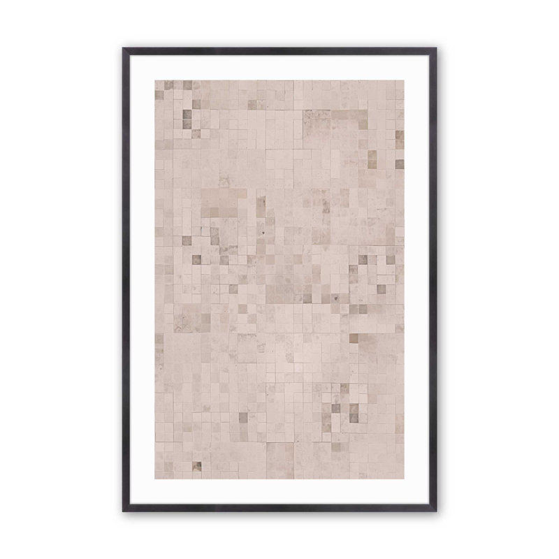 Mosaïque matricielle v1, Cadre photo en zinc patiné, H 14 po x l 11 po x P 1,25 po