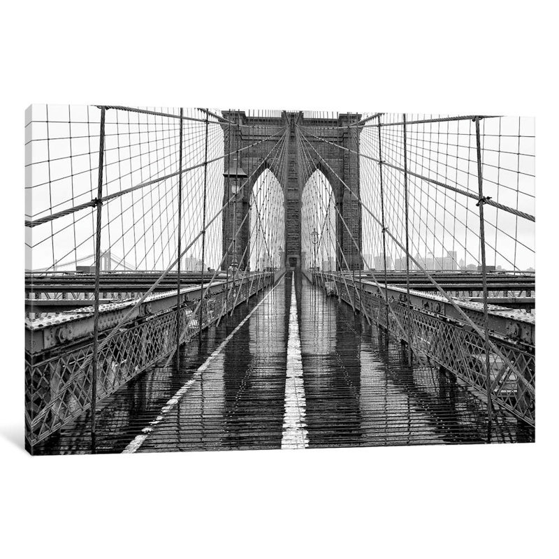 Brooklyn Bridge by PhotoINC Studio - No Frame Print on Canvas, 66.04 cm H x 45.72 cm W x 1.91 cm D