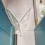 Porte de douche à poignée pivotante en acier inoxydable de 8 po - Verre trempé de 1/4 po, facile à installer 30-31 3/8 po de large, salle de bain