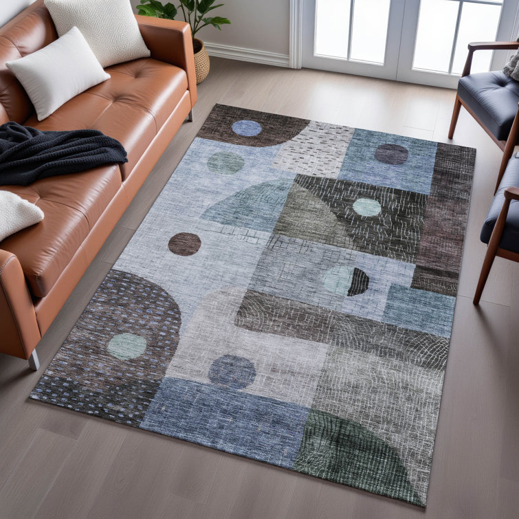 Premium Machine Washable Dilorenzo AMF1117 Geometric Rug