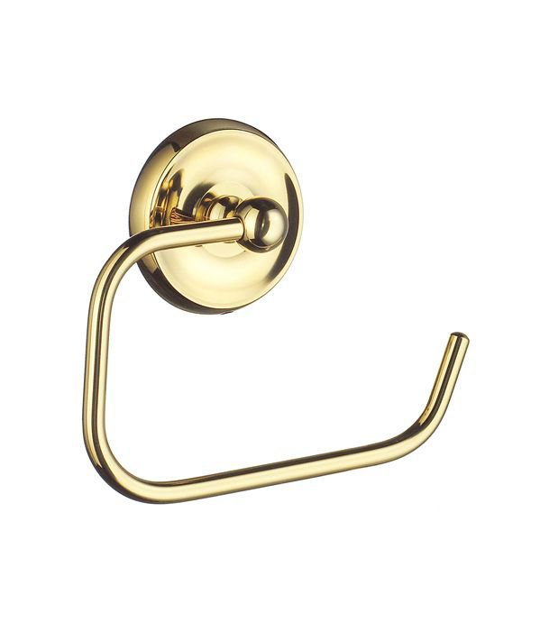 Wall Mounted Toilet Paper Holder, Polished Brass