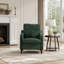 Fauteuil d'appoint moderne du milieu du siècle en velours côtelé avec pieds en bois massif-125673910-125673911