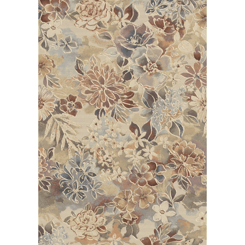 Makiver Floral Indoor Rug, Rectangle 7'10" x 10'10"