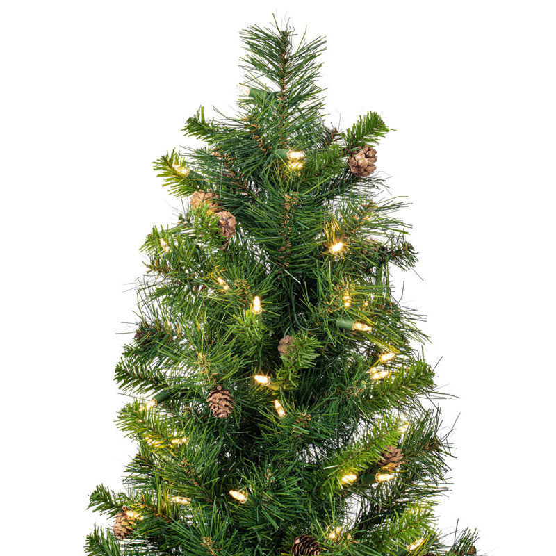 3' H Lighted Artificial Pine Christmas Tree