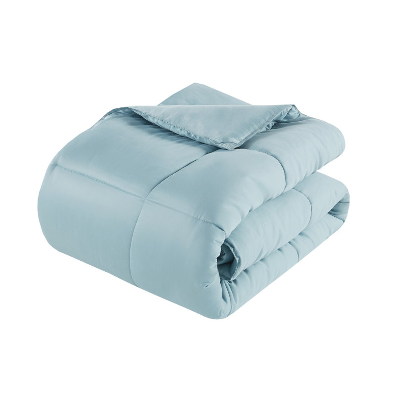 Édredon en duvet synthétique de coton à densité de tissage 300 fils , Grand lit, Bleu sarcelle