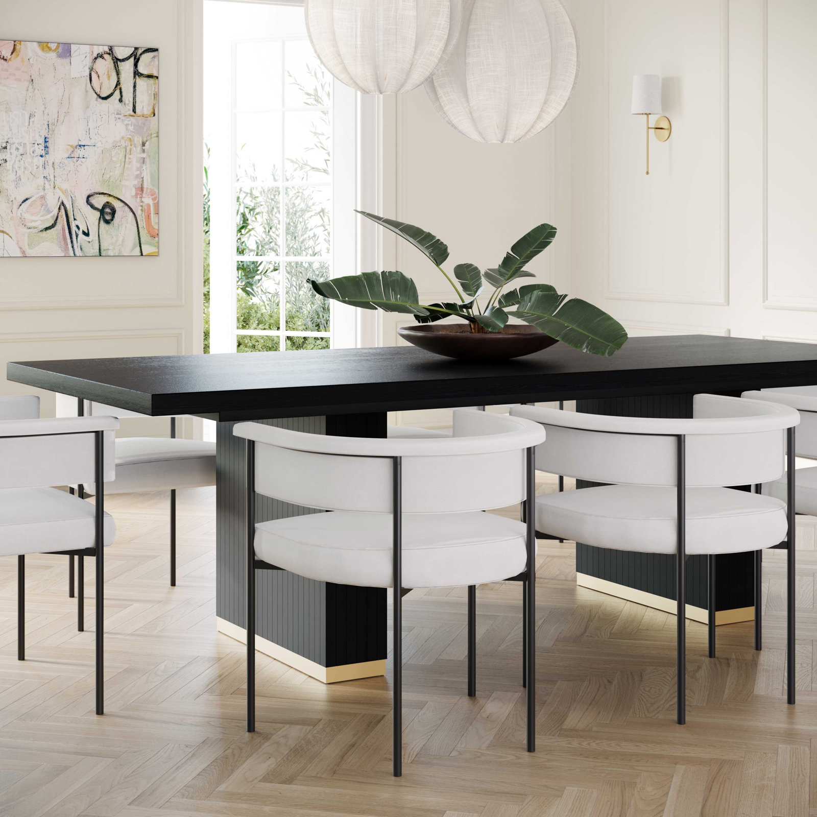 Scribe Dining Table, Black