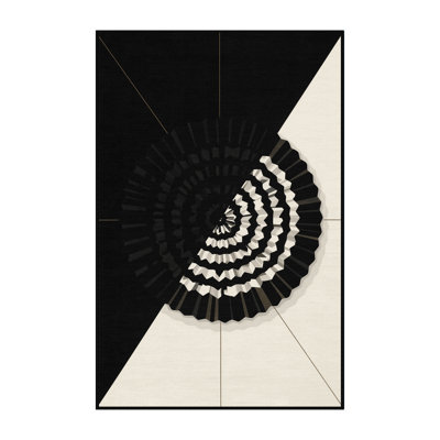Machine Washable Tomohon Tart Posh & Luxe Geometric Rug in Black – Black Binding