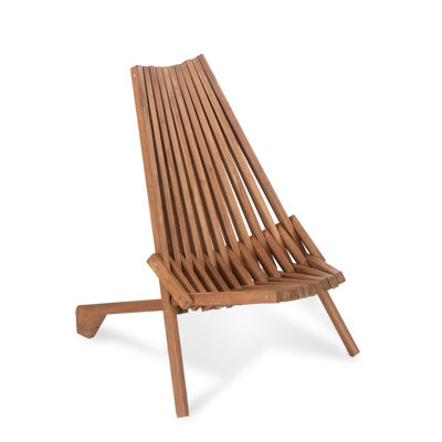 Brown Patio Wood Folding Chair(Set Of 1) by Millwood Pines