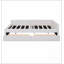 Grand lit plateforme tapissier avec USB et 2 tiroirs, beige