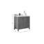 Meuble-lavabo simple 36 po avec plateau Chicago Teak-94427519