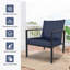 2 pièces chaises de patio en métal et osier avec coussins-1228119326