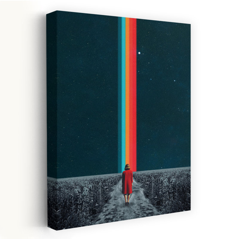 Art contemporain, art mural rétro et coloré, H 48 po x l 32 po