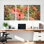 Ensemble de 3 tableaux muraux tropicaux à motifs floraux d'hibiscus, sur toile tendue, pour la décoration du salon, de la chambre ou du bureau.