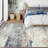 Washable Rug, Anti-Slip Abstract Area Rug, Stain Resistant Rugs for Living Room(Blue)-397603184