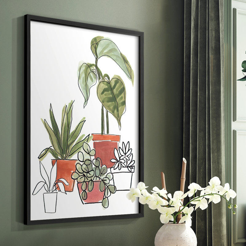 «Home Grown I», reproduction encadrée - bois massif, Noir, H 14 po x l 11 po