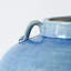 Approx. 11 Inches High Blue Vase with Four Handles (4.3" Opening)