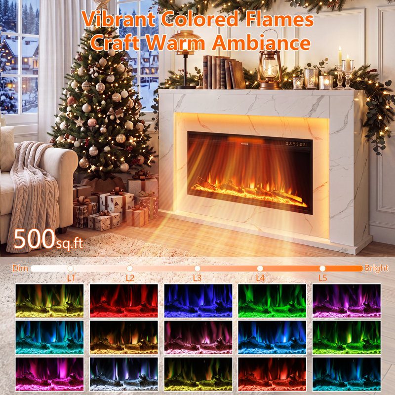 Moneak Simple Surround Electric Fireplace