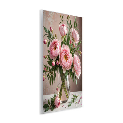 Élégantes pivoines dans un vase, art mural par Yuri Khrushch