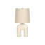 Lighting, 25 po, lampe de table, résine crème, abat-jour beige, moderne