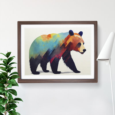 Watercolour Bear Vol.2 Abstract - Single Picture Frame Painting