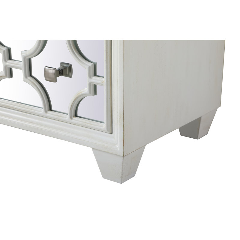 Commode 3 tiroirs l 32 po Billwise, Blanc antique