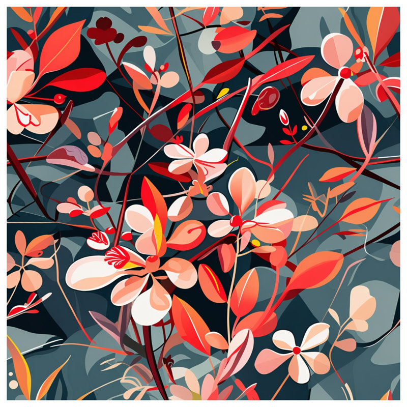 Tapis de bain floral, 34 po L x 21 po L