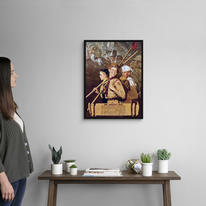 Art mural sur toile Norman Rockwell, H 26 po x l 20 po x P 1,75 po, Cadre flottant noir