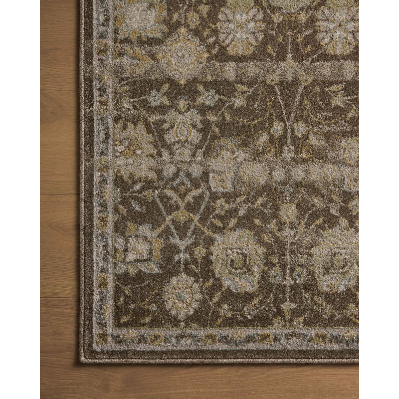 Mona Bark and Natural Rectangular Synthetic Area Rug 7'-6" x 10'