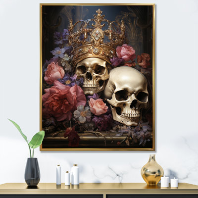 Couronne de crâne opulent - animaux, impressions sur toile