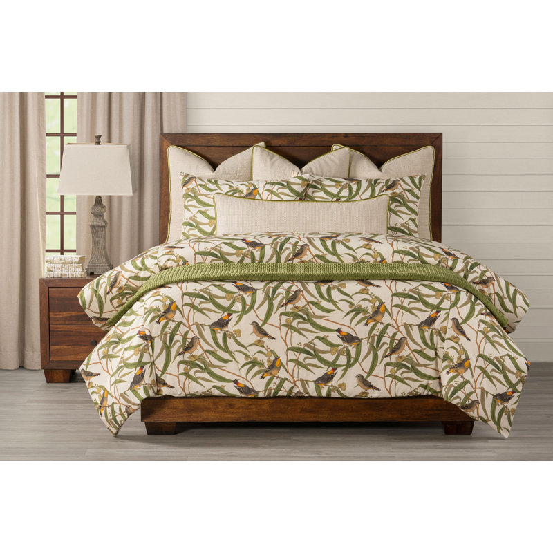 Bird Print Duvet Cover & Insert Set, Full Duvet Cover + 2 Shams + 1 Pillow